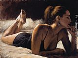 Fabian Perez Paola in Bed painting